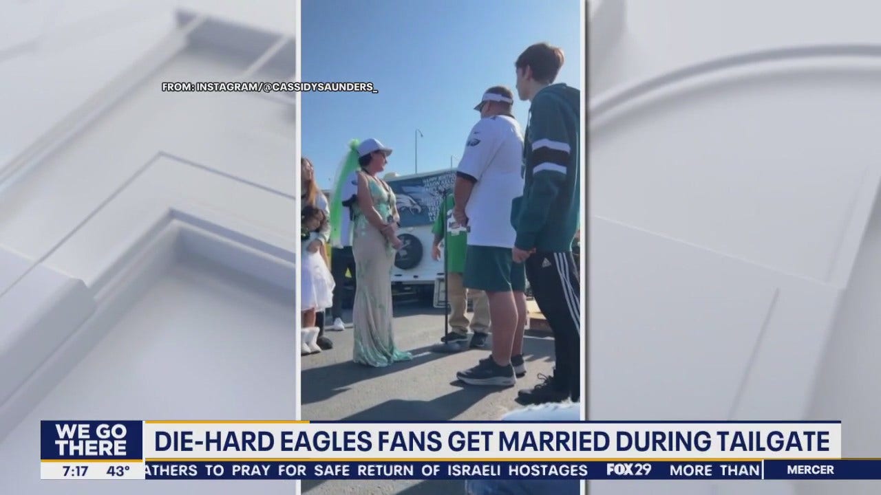Eagles fans get married during tailgate FOX 29 Philadelphia