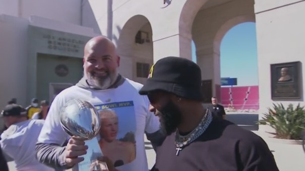 Andrew Whitworth, Odell Beckham Jr. share a special moment