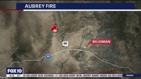 Aubrey Fire burns 3,500 acres near Seligman