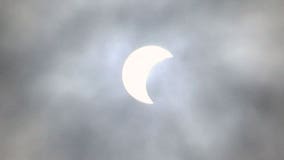 Partial solar eclipse timelapse in MN