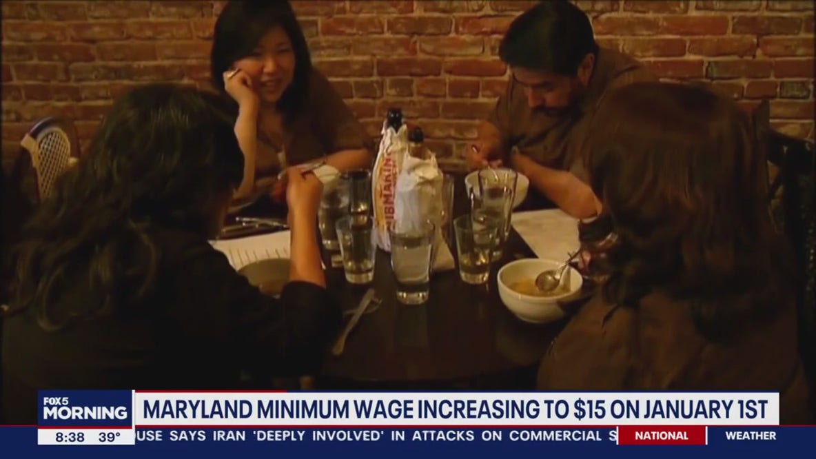 Maryland minimum wage increasing to $15 on January 1