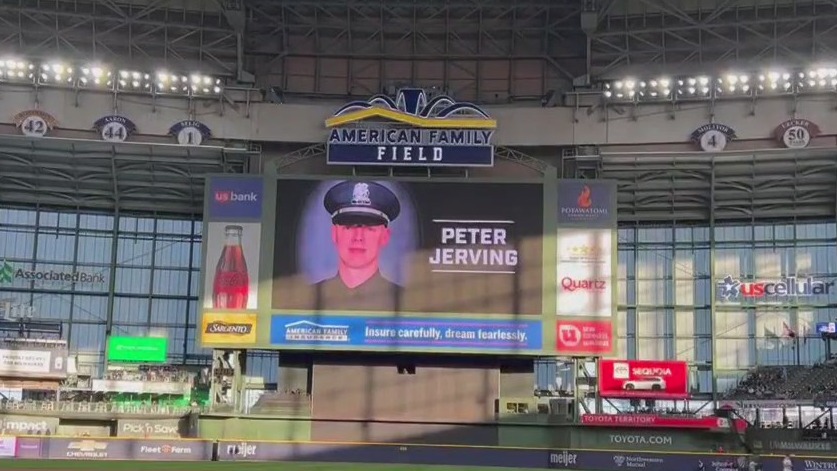 Brewers honor fallen MPD Officer Jerving: 'He would love it'
