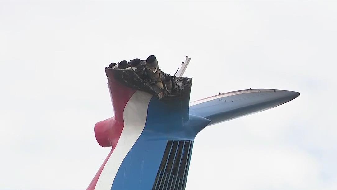 Carnival Freedom catches fire at sea
