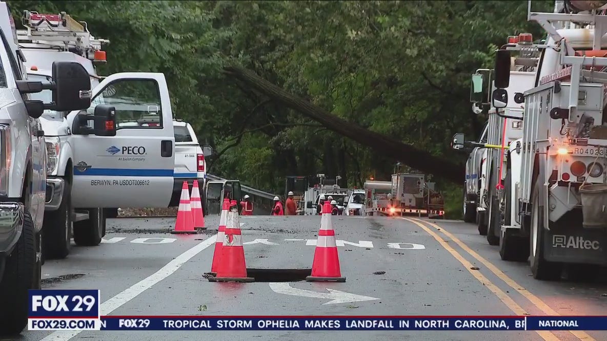Downed power lines, house explosion prompts evacuation of Yeadon neighborhood