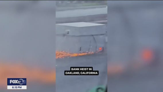 Thieves drag stolen ATM down a road in Oakland, police make 1 arrest