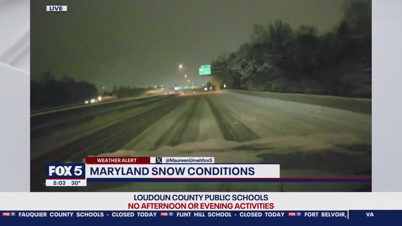 Icy roads Tuesday across Maryland highways, sideroads FOX 5 DC