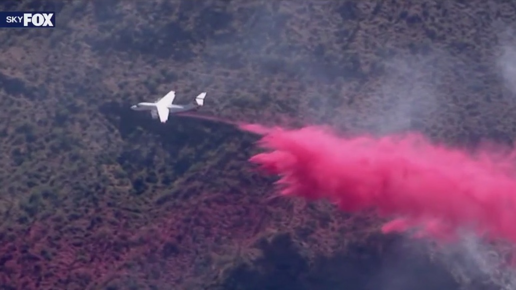 Aerials over Red Mountain Fire in Arizona