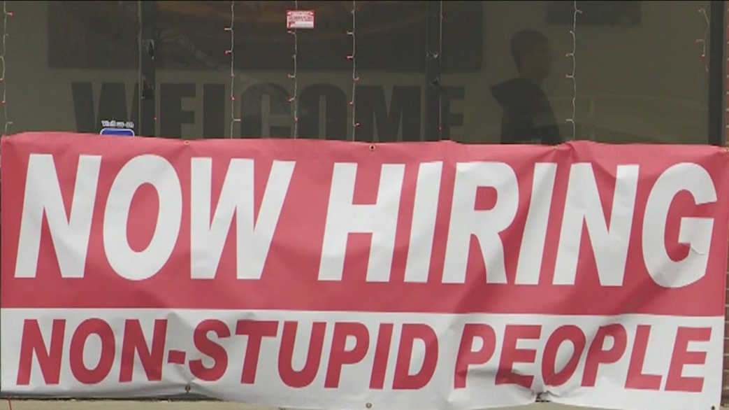 Pizza joint's help wanted sign: 'Now hiring: non-stupid people'