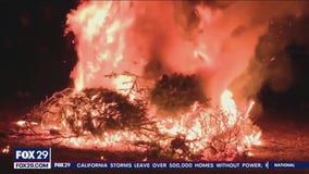 Montgomery County church hosts Christmas tree burning to promote fellowship