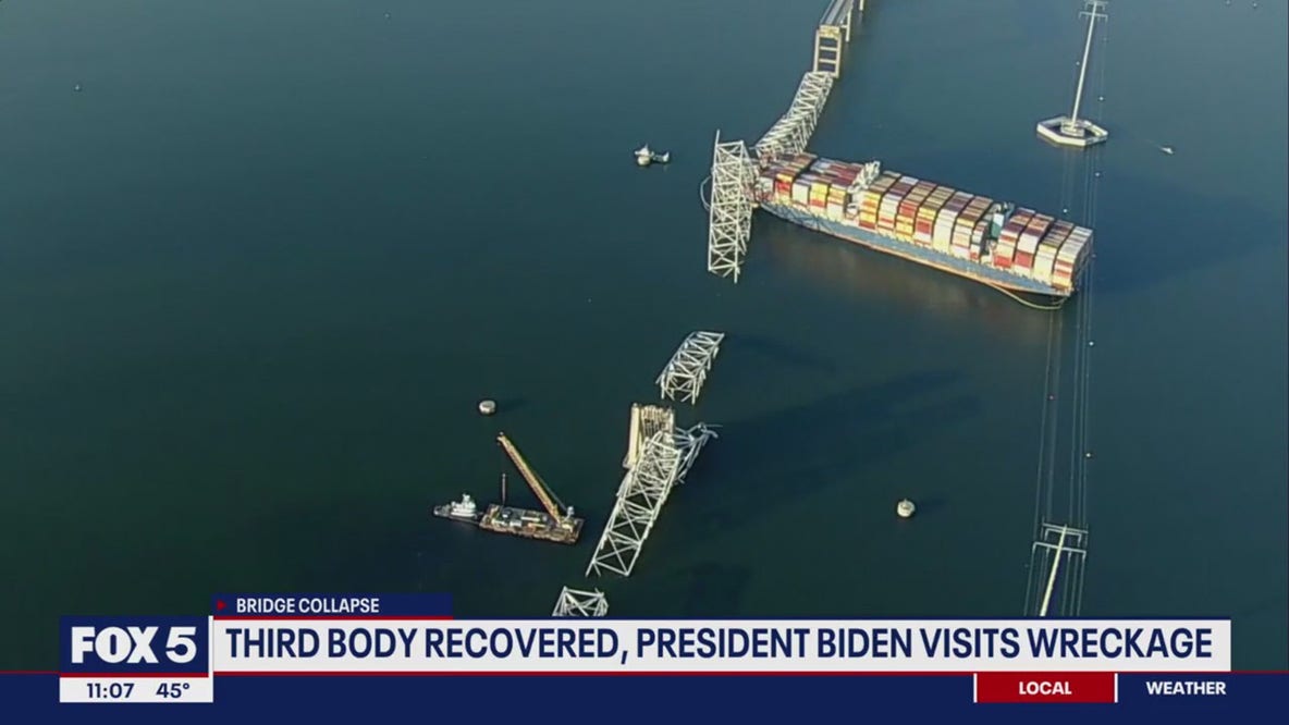 Biden promises support for Baltimore during visit to Key Bridge collpase site