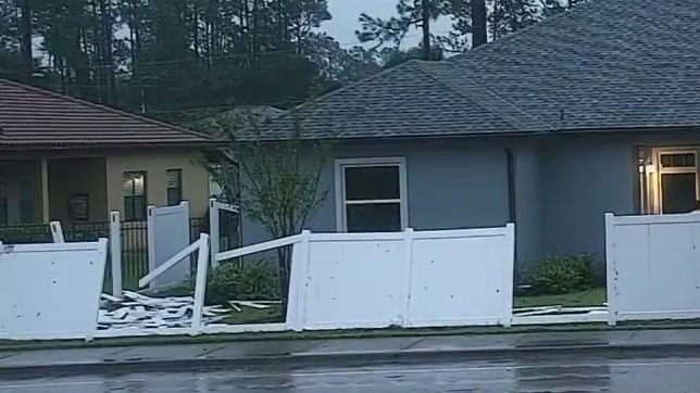 Severe storms damage property in Palm Coast