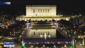 Mesa Temple holiday lights | Drone Zone