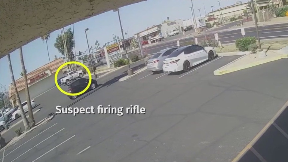 Phoenix Police release video showing suspect firing at helicopter
