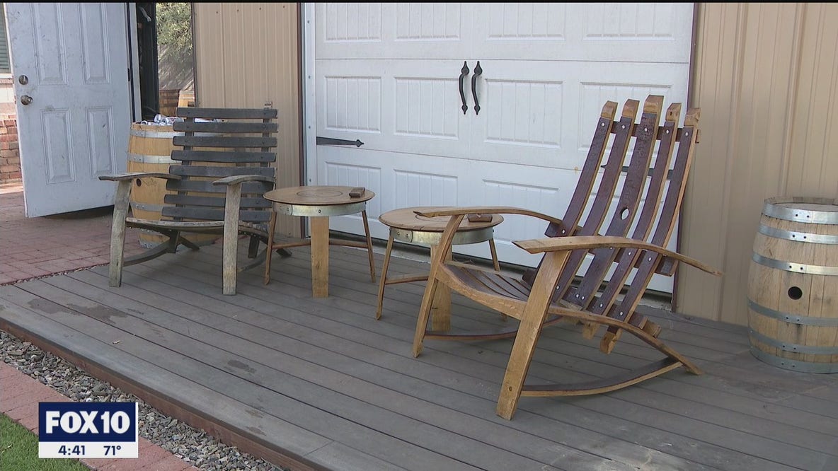 Phoenix area man turns wine, whiskey barrels into furniture