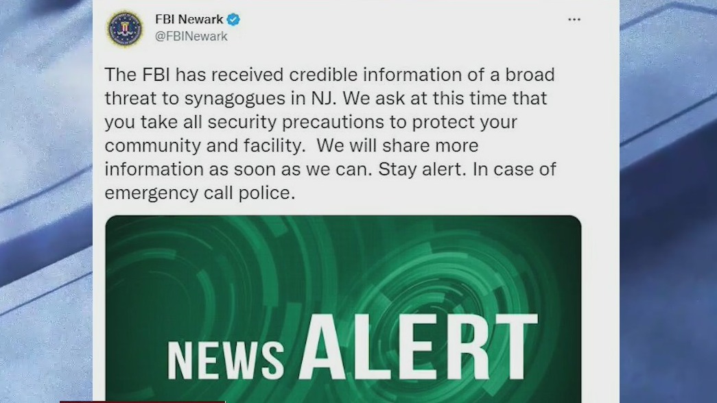 FBI warns NJ synagogues of 'broad threat'