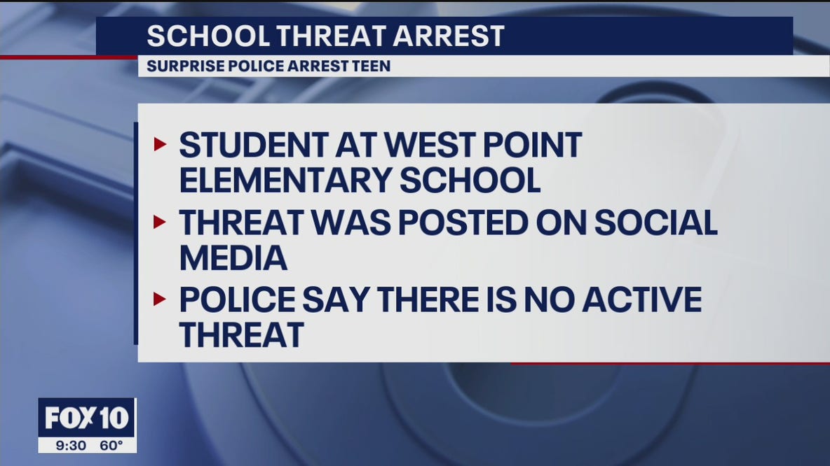 'I will shoot up the school': Surprise Police arrest teen accused of posting threats to social media