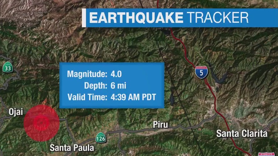 Morning earthquake rattles Ojai area