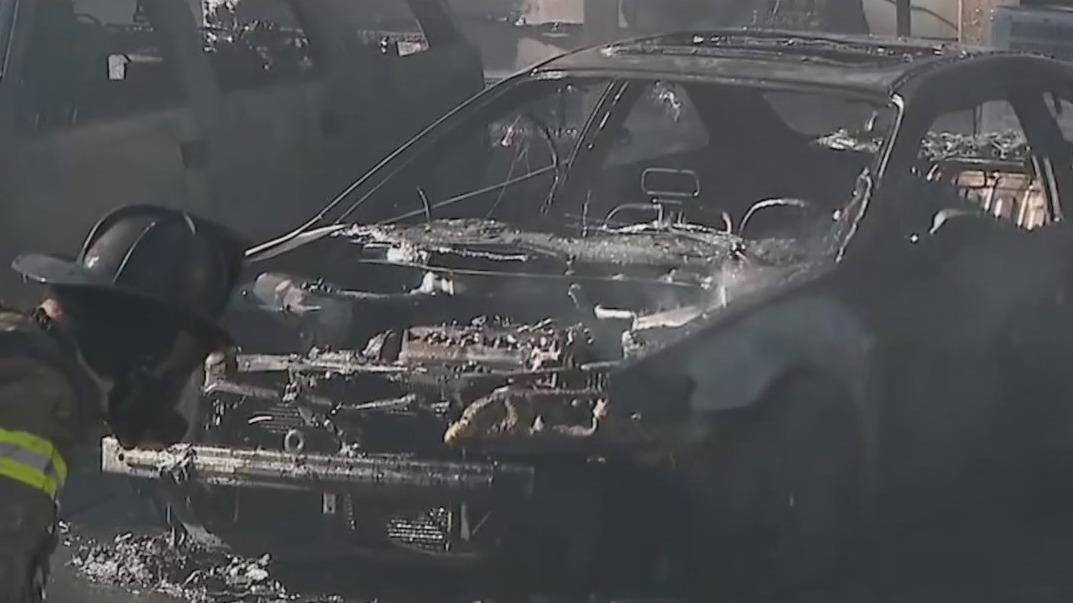 6 cars completely charred, gutted after electrical fire in DeKalb County