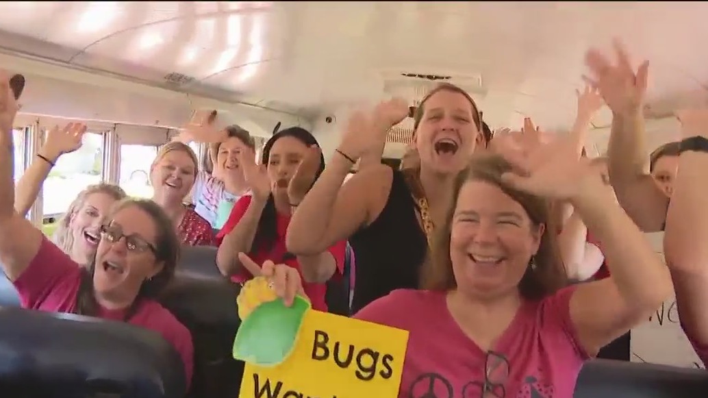 Red Bug Elementary staff tours local neighborhoods