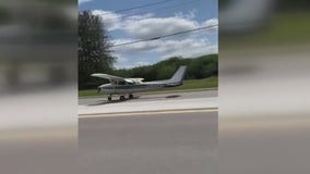 Pilot performs emergency landing on Blaine road