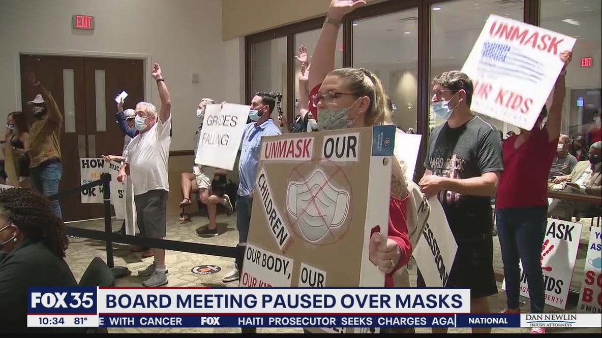 Orange County School Board meeting paused over masks
