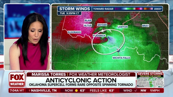Rare anticyclonic tornado formed from supercell