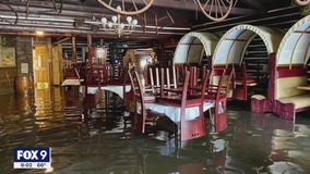 High river levels flood Waite Park restaurant