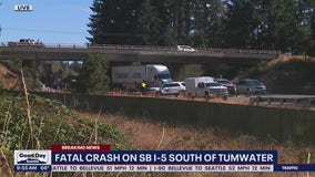 Semi-truck driver killed after crashing into bridge support columns on I-5