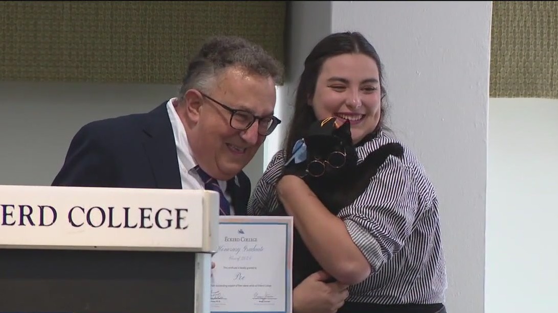 Pet graduation ceremony at Eckerd College
