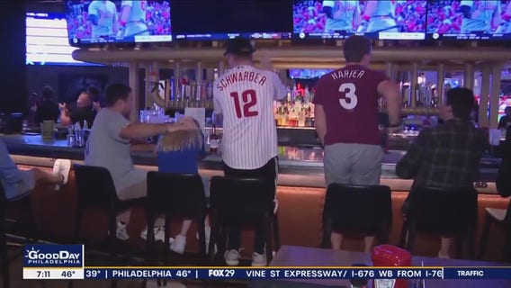Philadelphia fans prepare to root on the Phillies against the Braves
