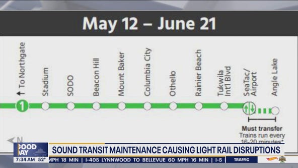 Sound Transit maintenance causing light rail disruptions