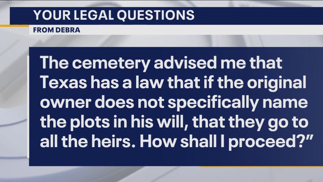 Your Legal Questions: Cemetery plots; cosigning lease