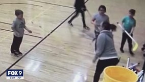 Video shows teacher throw hockey stick at student