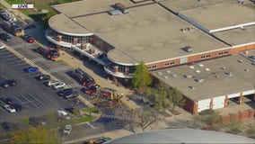 Fire breaks out at suburban high school