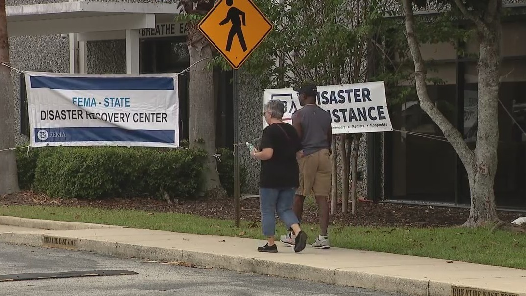 Volusia County residents line-up for help at FEMA recovery center