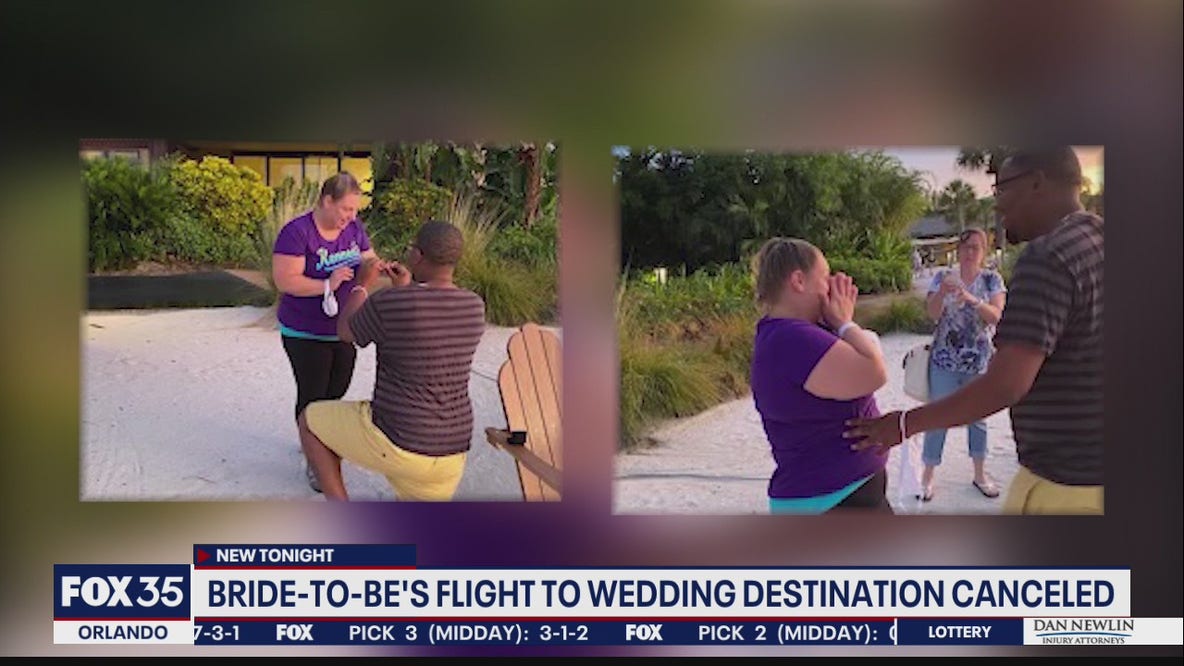 'It's a nightmare!': Bride's flight to destination wedding canceled