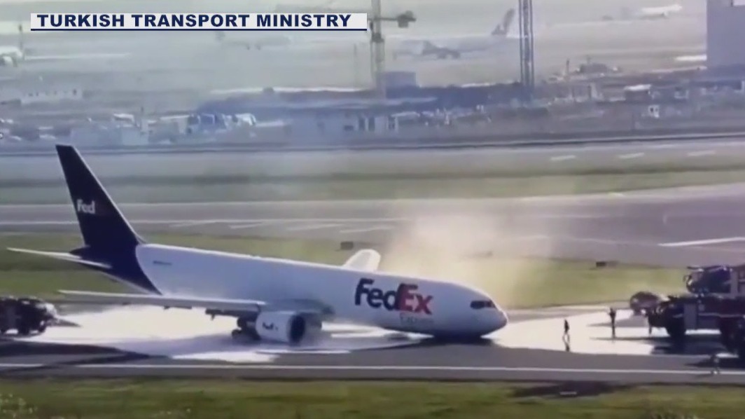 Boeing plane lands on its nose at Istanbul Airport