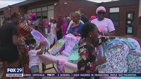 Family of Fanta Bility honors her memory by handing out backpacks