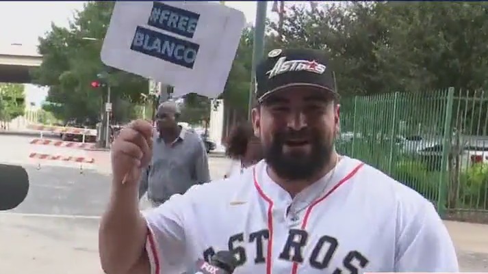 Houston Astros fans say 'Free Blanco'