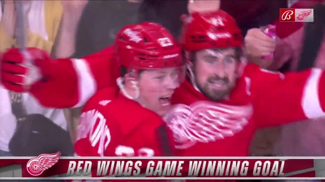 Red Wings win in OT, 1-step closer to playoffs