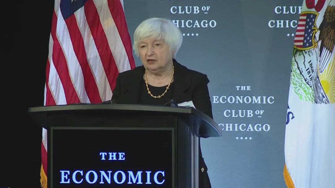 Janet Yellen gives remarks on economic indicators in Chicago