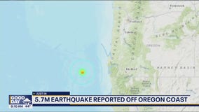 Earthquake off Oregon coast measures at 5.7-magnitude