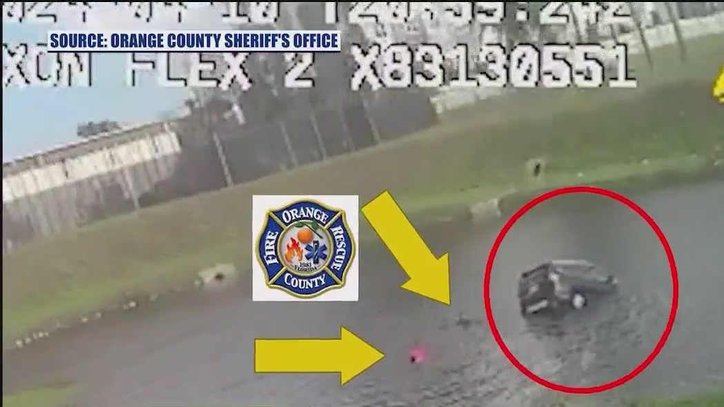 Orange County fire crews honored for rescuing woman from sinking vehicle