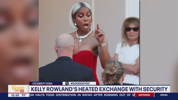 Kelly Rowland clashes with security guard on Cannes red carpet