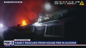 BODYCAM: Family rescued from house fire in Algona