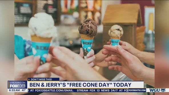 Ben & Jerry's 'Free Cone Day' today