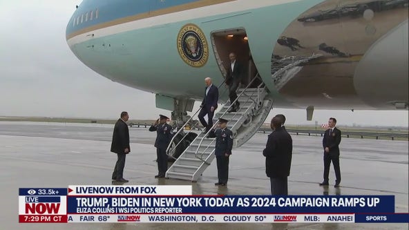 Trump, Biden visit New York on same day