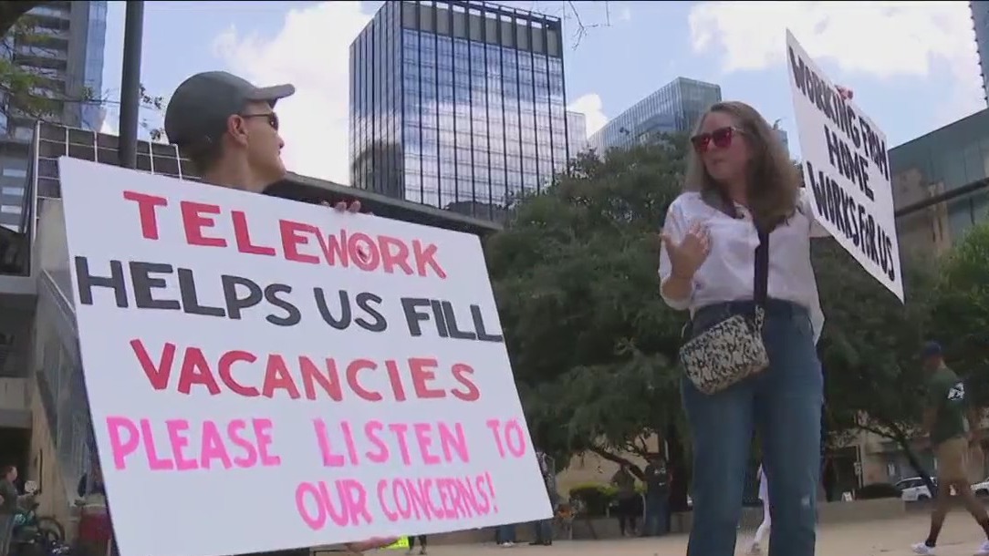 Austin city employees protest telework plan