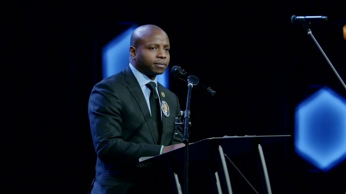 Officer Jerving's funeral; Mayor Cavalier Johnson speaks