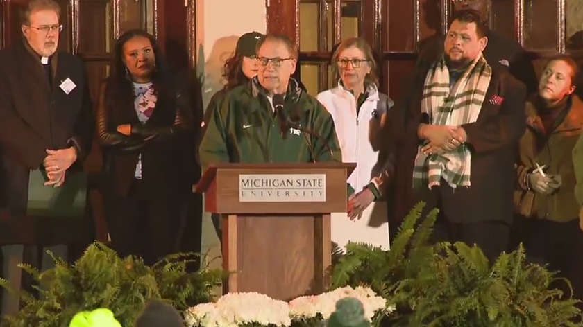 Michigan State vigil honoring victims of mass shooting
